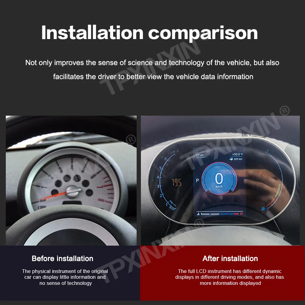 Фото Цифровая приборная панель для BMW Mini R серии 2006-2016: виртуальный ЖК-дисплей, спидометр, приборный щиток №1