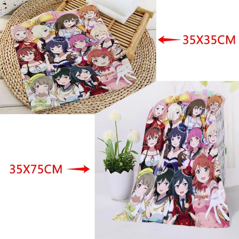 

Пользовательские Полотенца Kimetsu no Yaiba банное полотенце из микрофибры полотенца Baech спортивные сухие дорожные полотенца 35x35 см 35x75 см