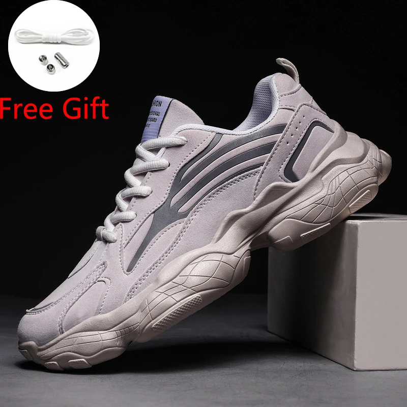 

Men's Fashion Sneakers Thick Sole Daddy Shoes Casual Running Shoes Autumn Low Top Wear-resistant Non-Slip Casual Shoes
