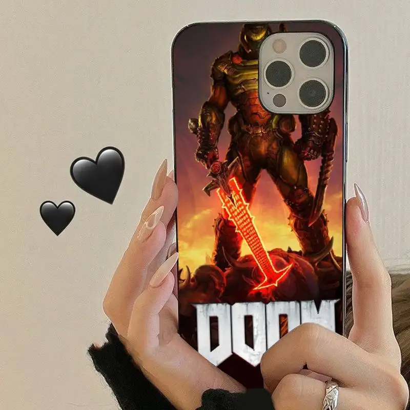 TOPLBPCS Doom Game Phone Case for iPhone 11 12 13 Mini Pro Max 8 7 6 6S Plus X 5 SE 2020 XR XS Funda Case