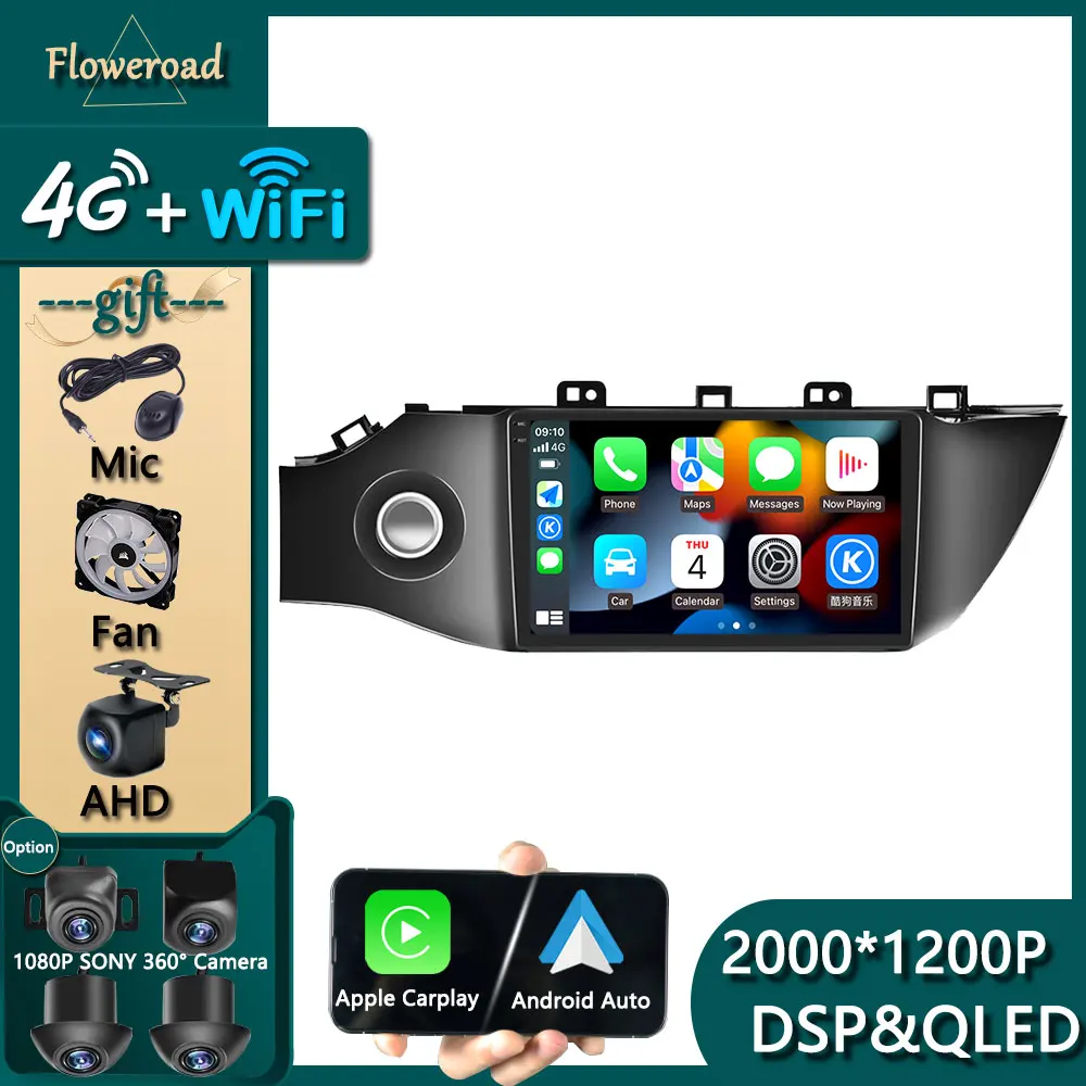 

Авторадио Carplay с Wi-Fi для Kia K2 2017-2019, автомобильный Android-навигатор, GPS-радио, стереомонитор, мультимедийный видеоплеер, головное устройство IPS