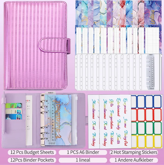 

Колики Конверты для бюджетирования A6 мраморные