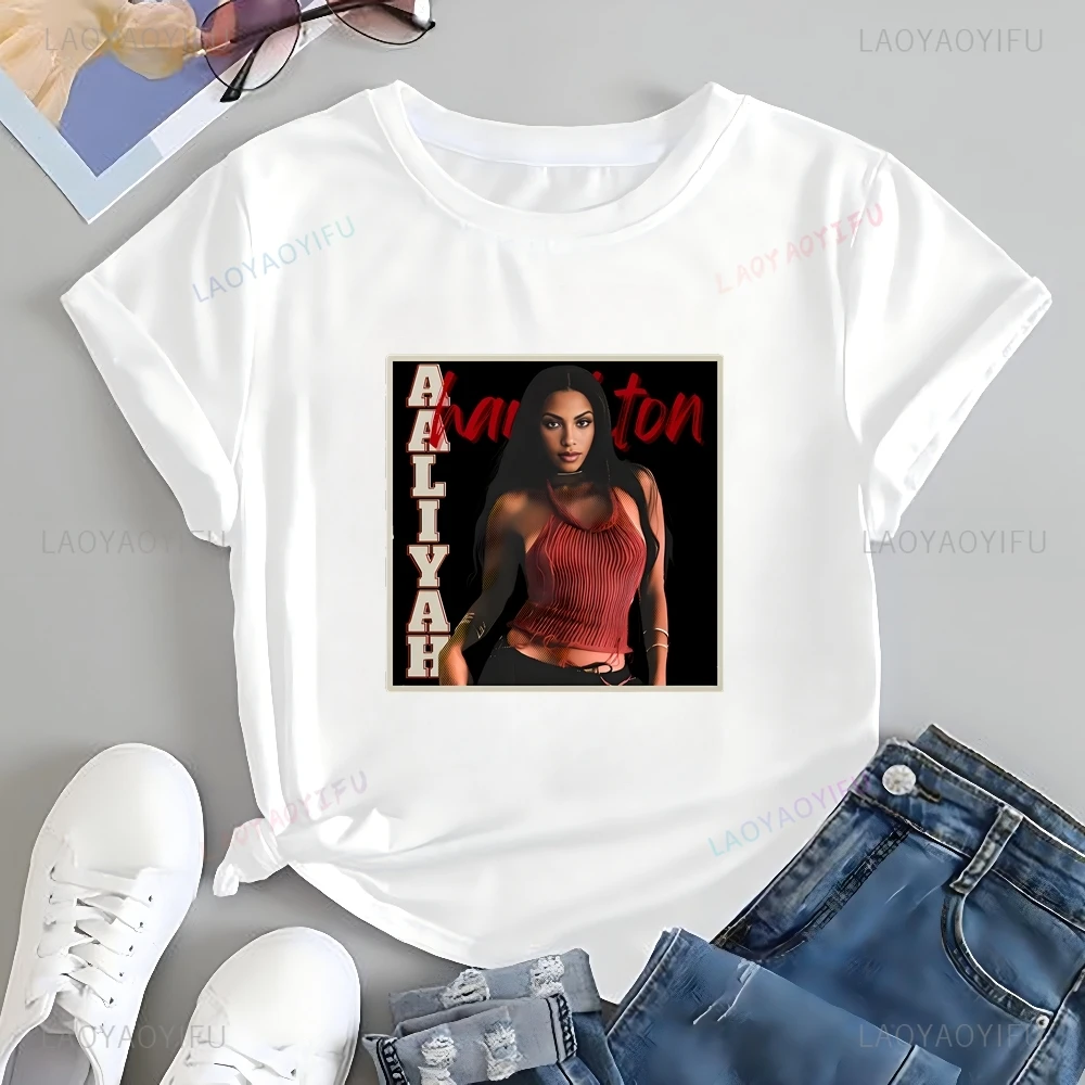 Футболка Laoyaoyifu с принтом AALIYAH