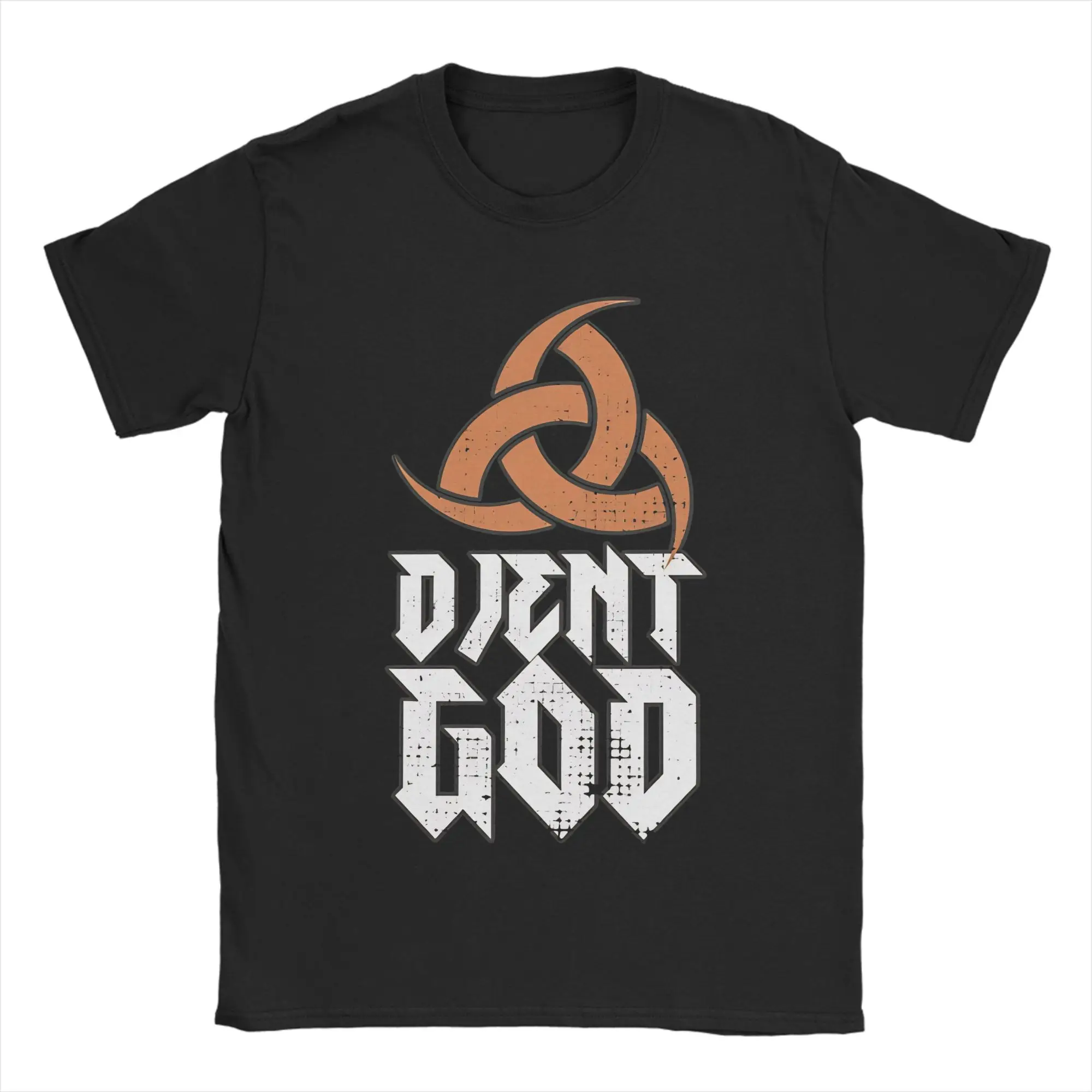 Фото Забавная футболка God Funny из 100% хлопка, футболки Djent Tops для мужчин №4