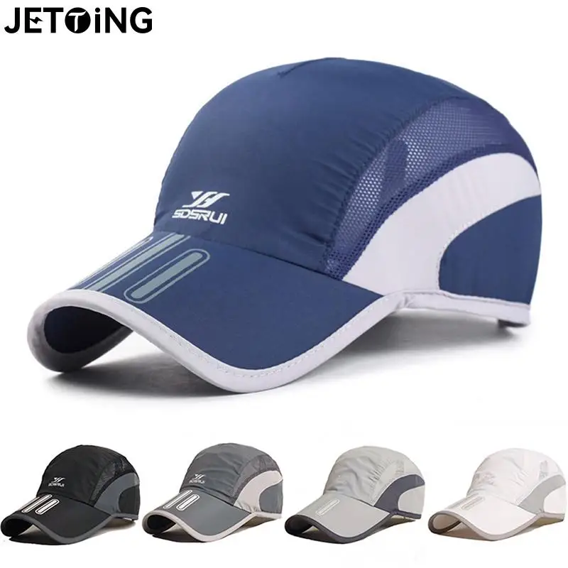 

Men Mesh Cap Cycling Running Baseball Tennis Hat Breathable Quick Dry Hat Bone Snapback Male Climbing Running Sport Hats