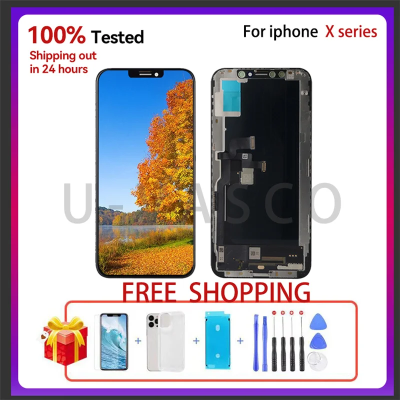 Grade AAA+++ for iPhone X XS XS MAX LCD Display With 3D Touch Screen Digitizer for iPhoneX XS XSMAX XR Display NoDead Pixel+Gift