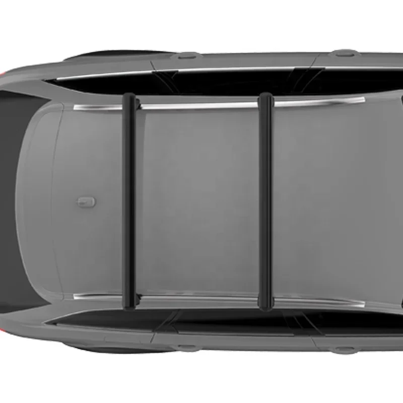 

Black Universal Aluminum Car Roof Crossbar Heavy Duty Low Noise Roof Rails