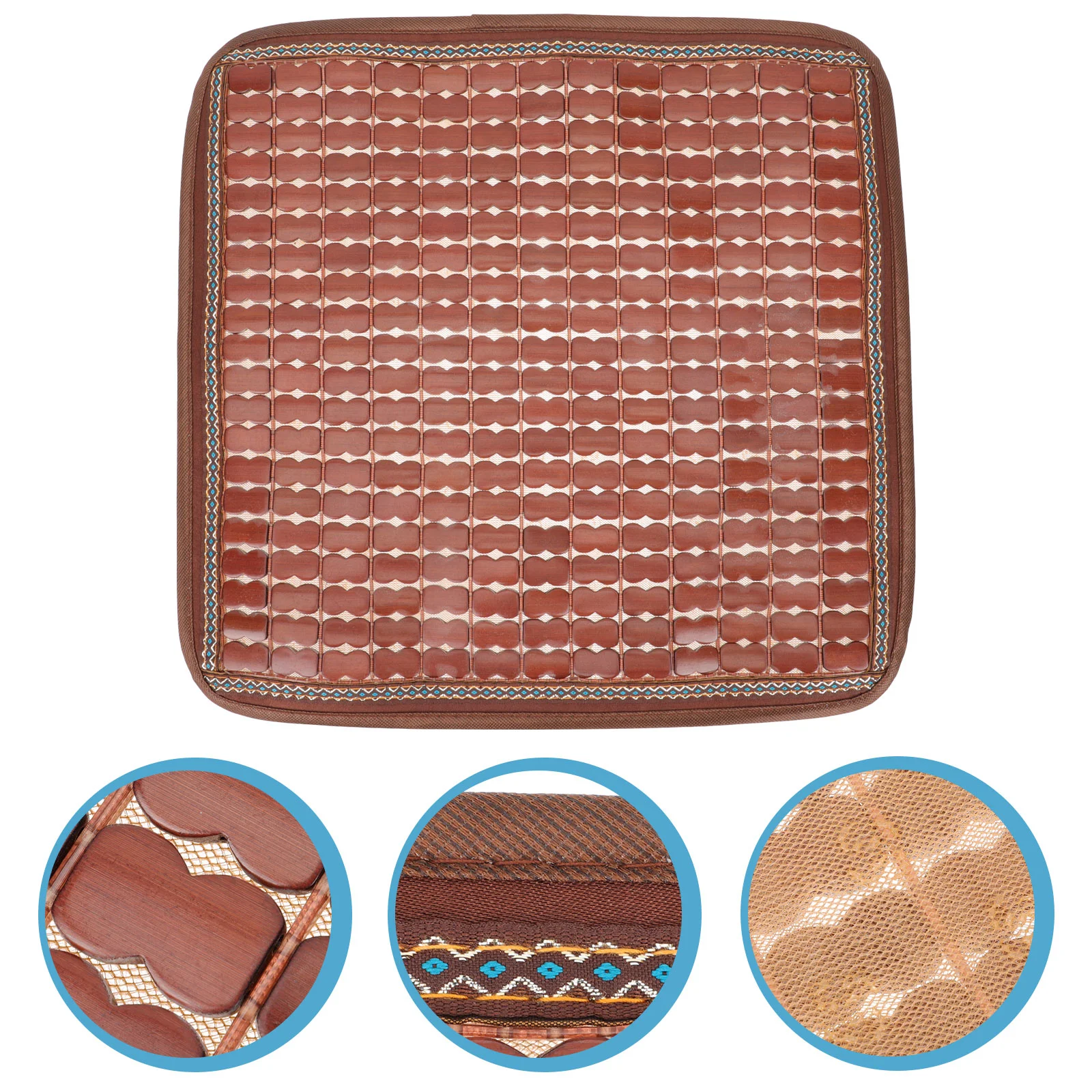 

Cushion Summer Car Chair Mat Pad Cool Breathable Office Coolingswing Farmhousewoven Pillow Cover Patio Beaded Wood Cushions