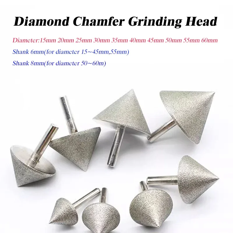 1 шт. алмазная шлифовальная головка с фаской 90 Dregree сверло абразивный круг