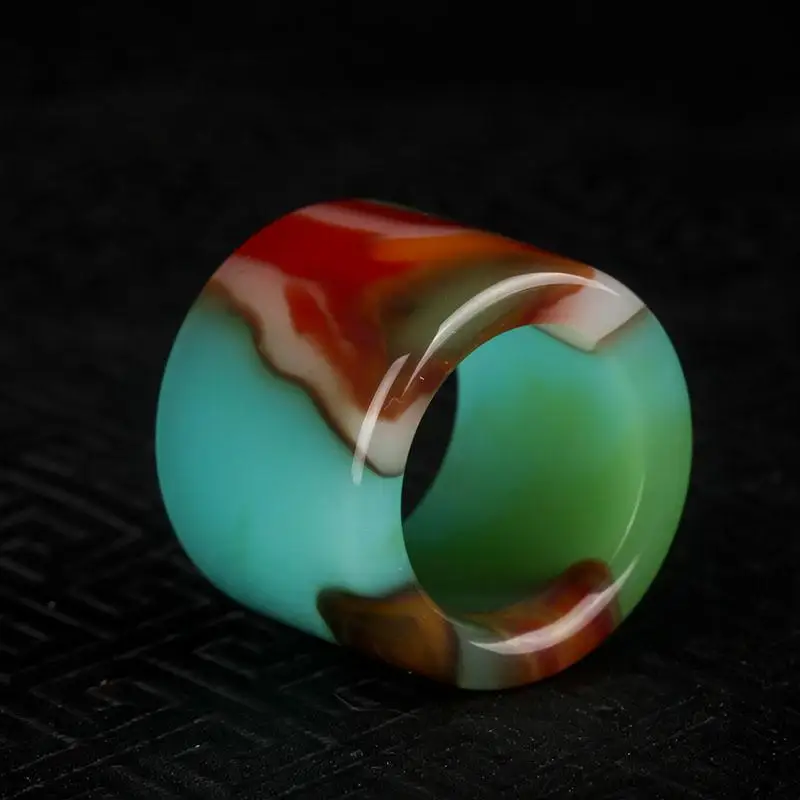 

Xinjiang Caiyu Gobi Jade Banzhi Men's Golden Jade Popular Ring Jewelry