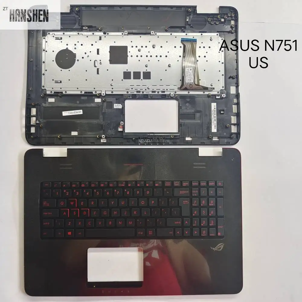 

Topcase Keyboard for Asus N751 G771 G771JM G771J GL771JM G771JW N751J N751JK N751JX Palmrest Case Cover C Shell Backlit