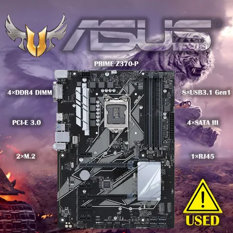 Материнская плата Asus PRIME Z370-P LGA1151 DDR4 64 Гб Core i7/i5/i3 PCI-E 3,0 64 Гб Intel Z370