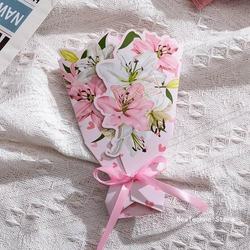 3D цветочный букет открытка MOONBIFFY