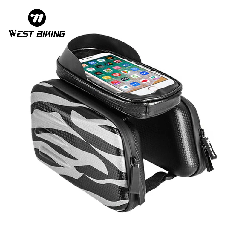Сумка велосипедная Водонепроницаемая на переднюю раму с сенсорным экраном