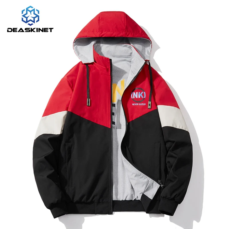 

Куртка мужская демисезонная с капюшоном, модная Уличная Повседневная приталенная ветрозащитная с несколькими карманами, пальто