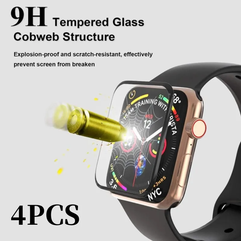 Pellicola In Ceramica 4 Pezzi Per Apple Watch Ultra 8 7 49Mm 45Mm 41Mm Pellicola Salvaschermo Per Apple Watch 6 5 4 Se 44Mm 40Mm 9Hd Soft Glass