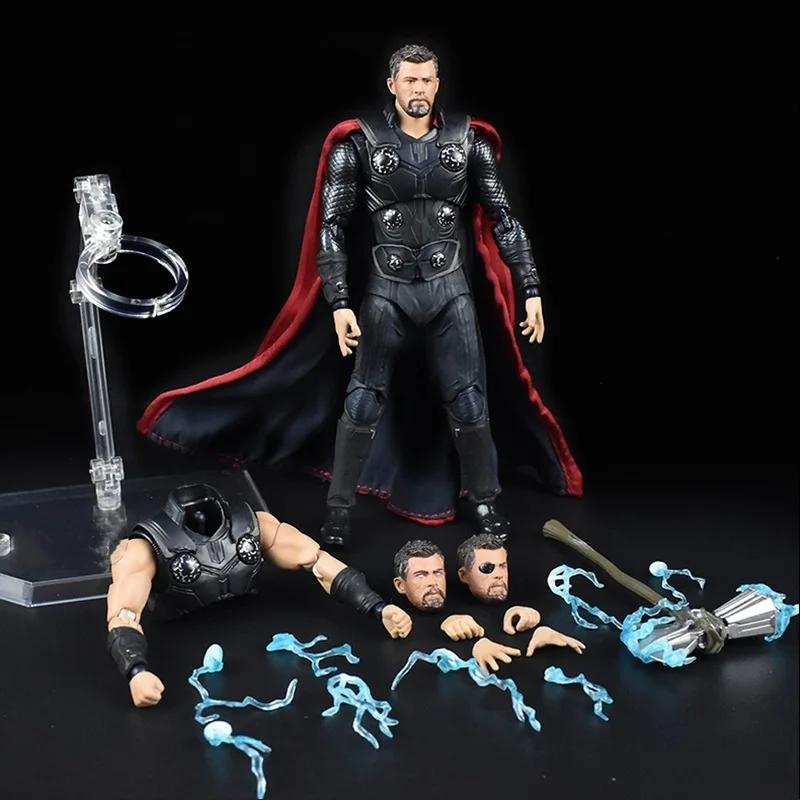 

Marvel legends Avengers Infinity War Thor Stormbreaker Change Head Figure Thunderbolt Model Movie Toys Action Figure Gift