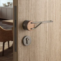 tona door lock exclusive black walnut log retro door handle wooden door mute door lock hollow design door handle