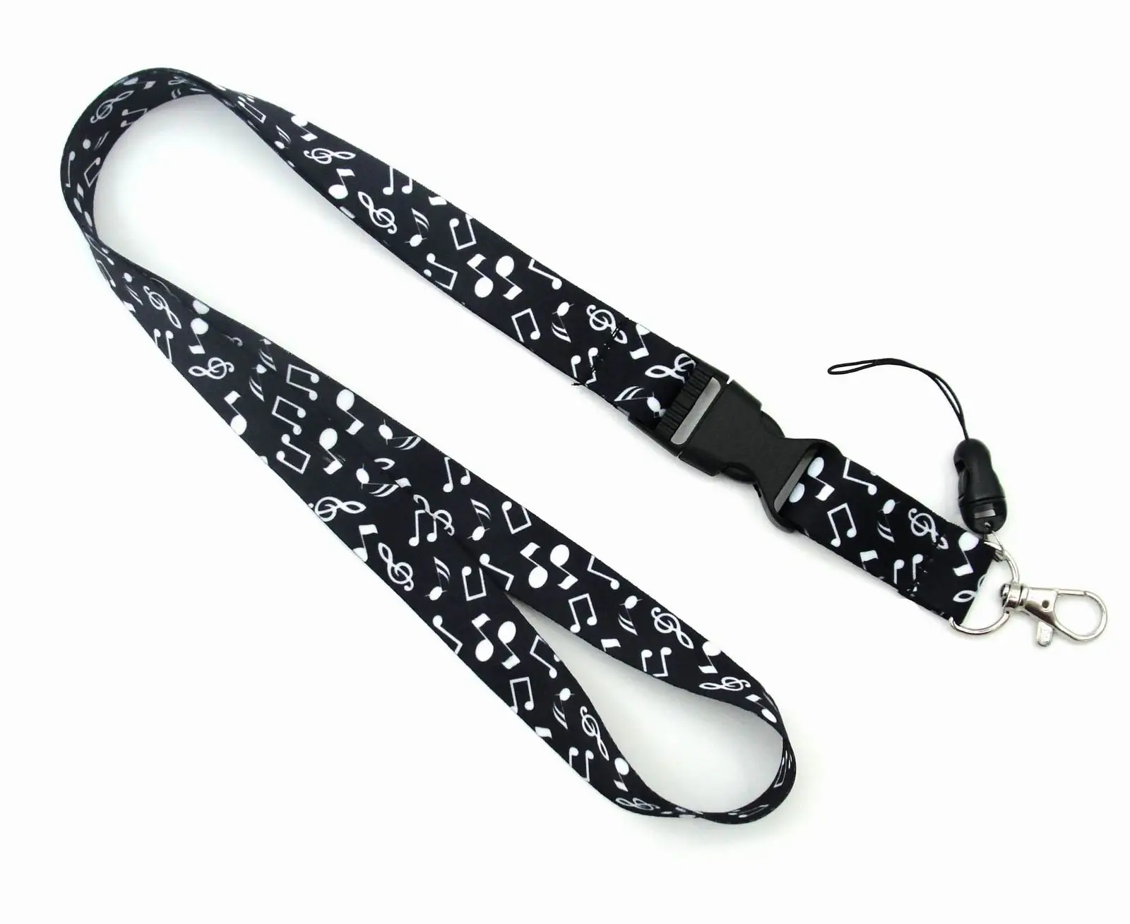 

New 30pcs Musical Piano Keychain Lanyards Id Badge Holder ID Card Pass Gym Mobile Badge Holder Key Strap