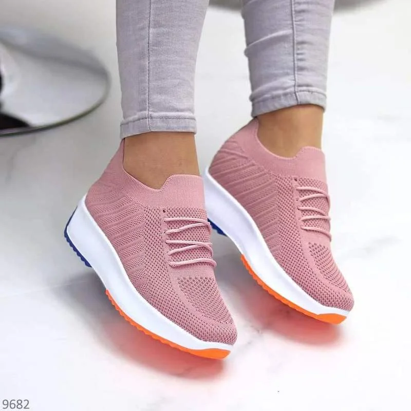 

2022 Spring Summer New Fashion Comfortable Platform Sneakers Women Casual Sneakers Shoes Air Mesh Female Flats Shoes For Woman