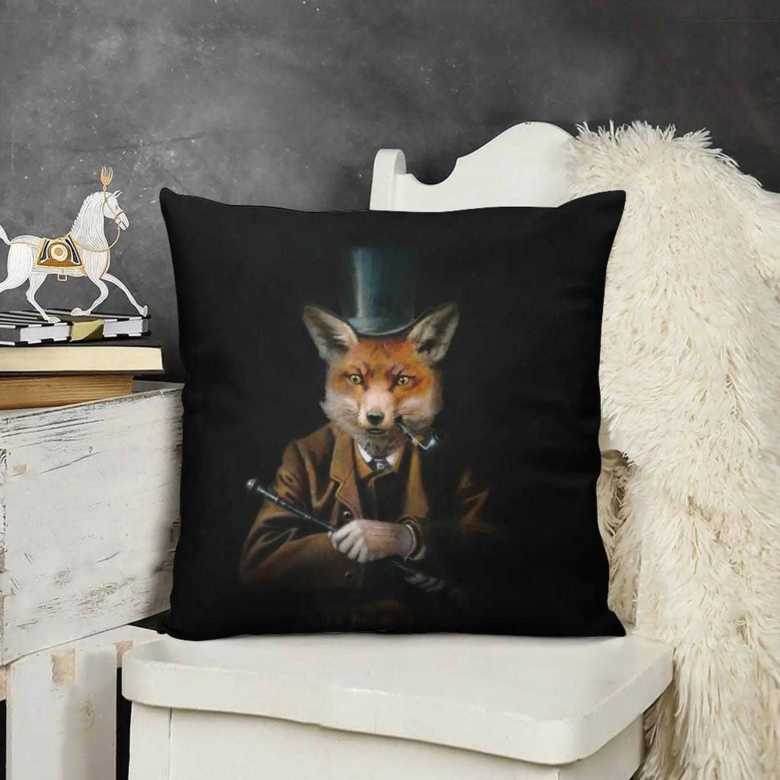 Диванная подушка в викторианском стиле Dapper Fox Рождественская Подушка наволочка