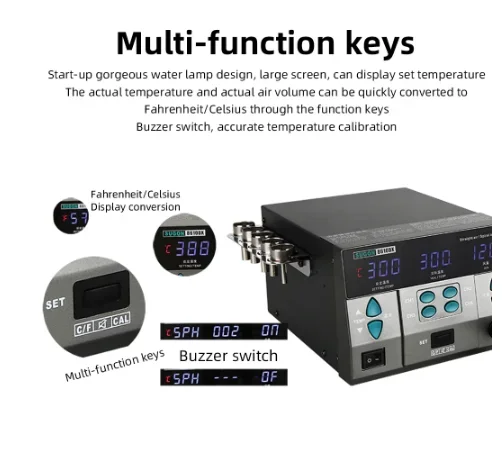 SUG 8610DX 1000 Вт Паяльная станция горячего воздуха Светодиодный дисплей Бессвинцовая
