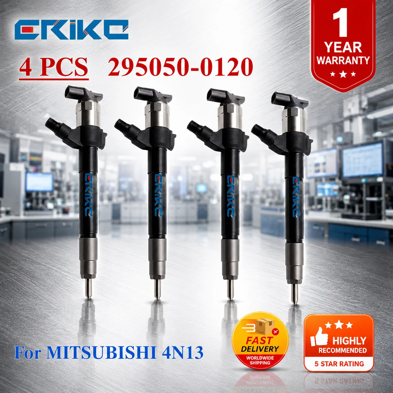 Фото 4 шт. форсунки Common Rail 295050-0120 (1465A323, G3) для MITSUBISHI 4N13 (2950500120, 295050-0121, 1465A306) №1