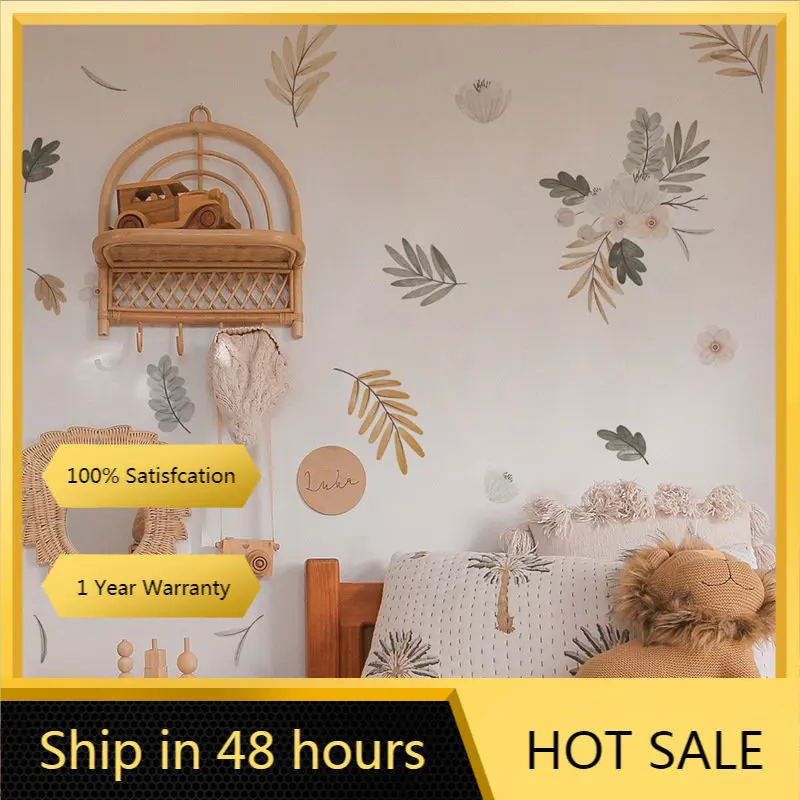

Plant Leaf Flower Wall Sticker DIY Children's Room Kindergarten Home Wall Decoration Wall Sticker Self-Sticker