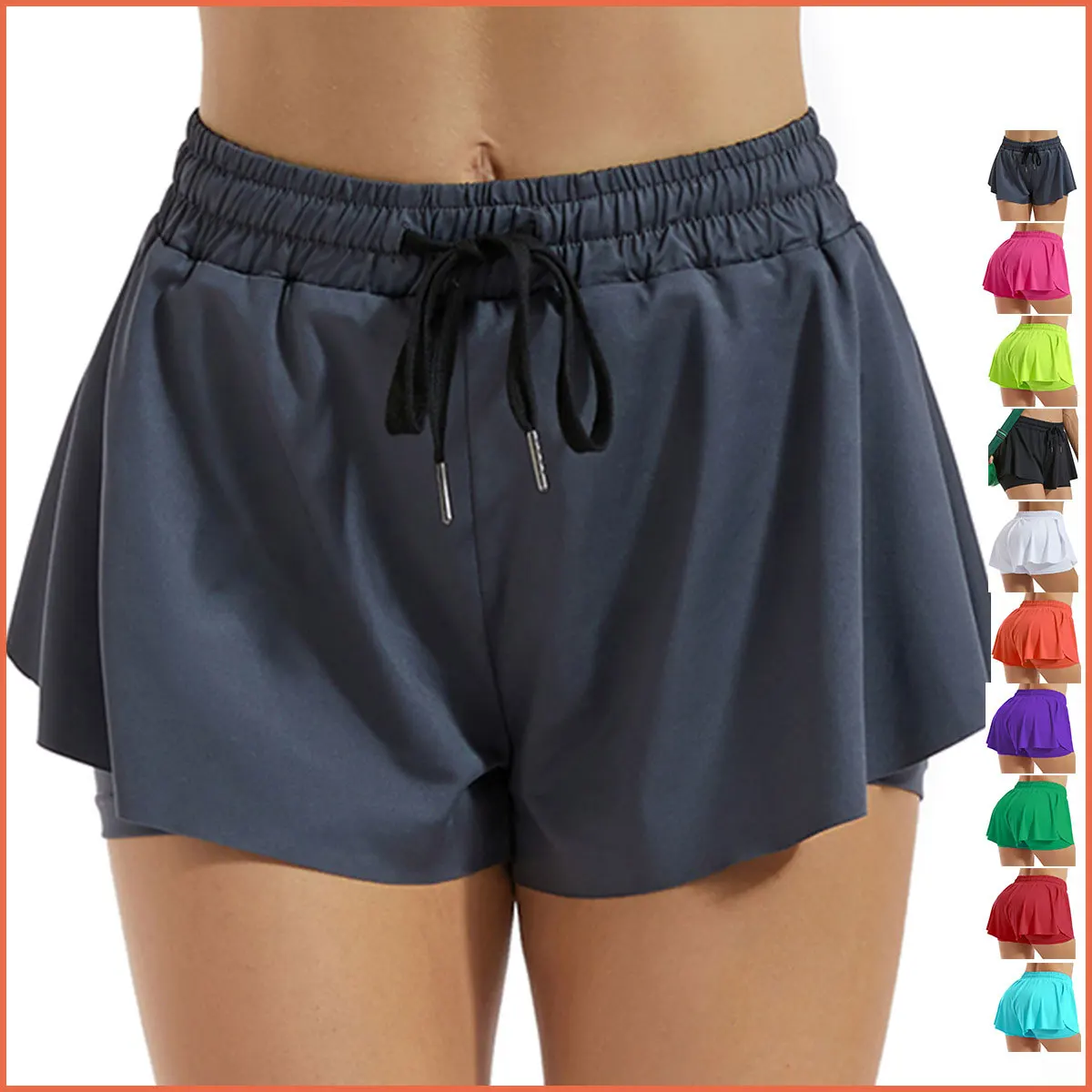 2023 New Yoga Sports Shorts Women's Anti-Walking Fitness Pants, Basketball Marathon Running  LULU The Same Style