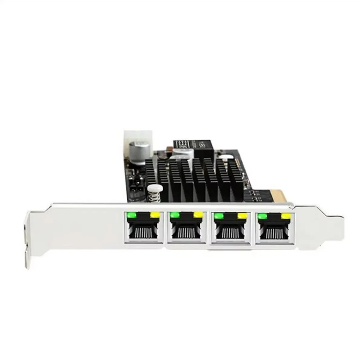 Фото [ABPO] 4-портовая сетевая карта PCIE POE 10/100/1000M Гигабитный промышленный Ethernet-конвертер PCI-E 1x адаптер Чип Intel350 №5