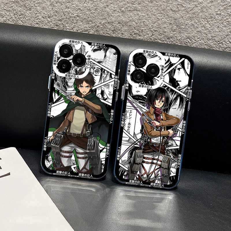 

Anime A-Attack ON T-Titan Phone Case For iPhone 11 12 13 14 Mini Pro Max XR X XS TPU Clear Case For 8 7 6 Plus SE 2020
