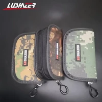 new portable capacity mini zipper storage bag fishing tackle case canvas fishing lure container bag