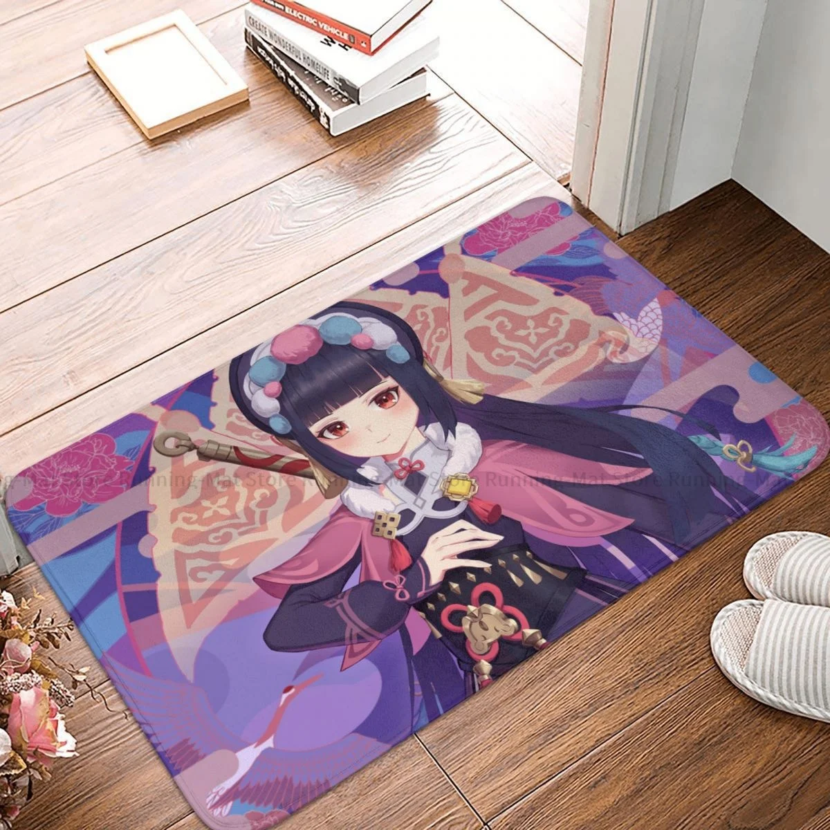 

Genshin Impact Game Bathroom Non-Slip Carpet Yun Jin Living Room Mat Welcome Doormat Home Decoration Rug