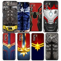 avengers hero marvel for xiaomi redmi k50 k40 gaming k30 k20 pro 5g 10x 9t 9a 9c tpu soft black phone case coque capa cover