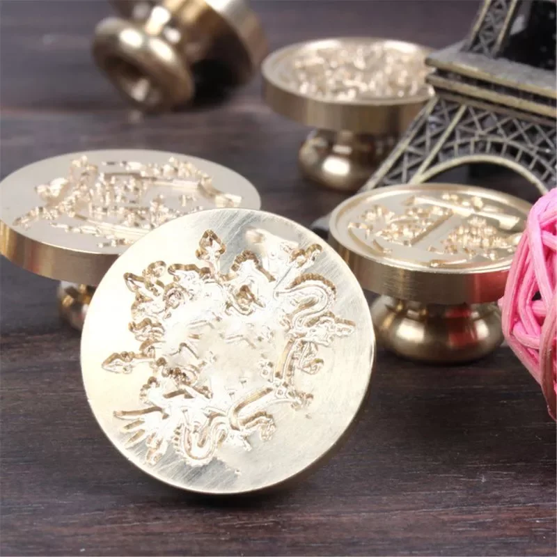 

Patterns Wax Seal Stamp Retro Wood Stamp Kits Copper Head-Dream Series For envelope