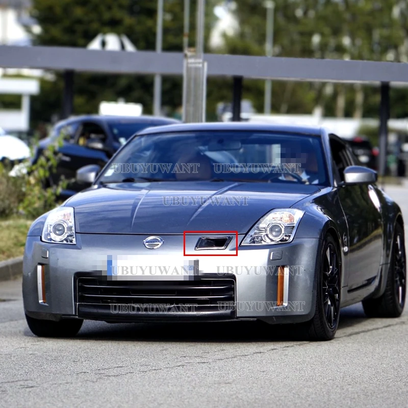 

For Nissan 370Z Z34 2009 2010 2011 2012 2013 2014 2015 2016-2017Carbon Fiber Front Bumper Side Vent Air Duct Outlet Bonnet Hood
