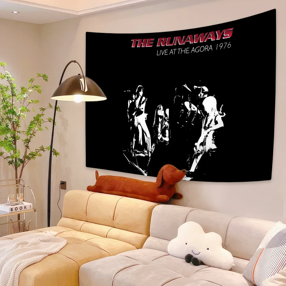 70s девушка рок-группа гобелен Runaway Печатный винтажный настенный постер Dorm спальня