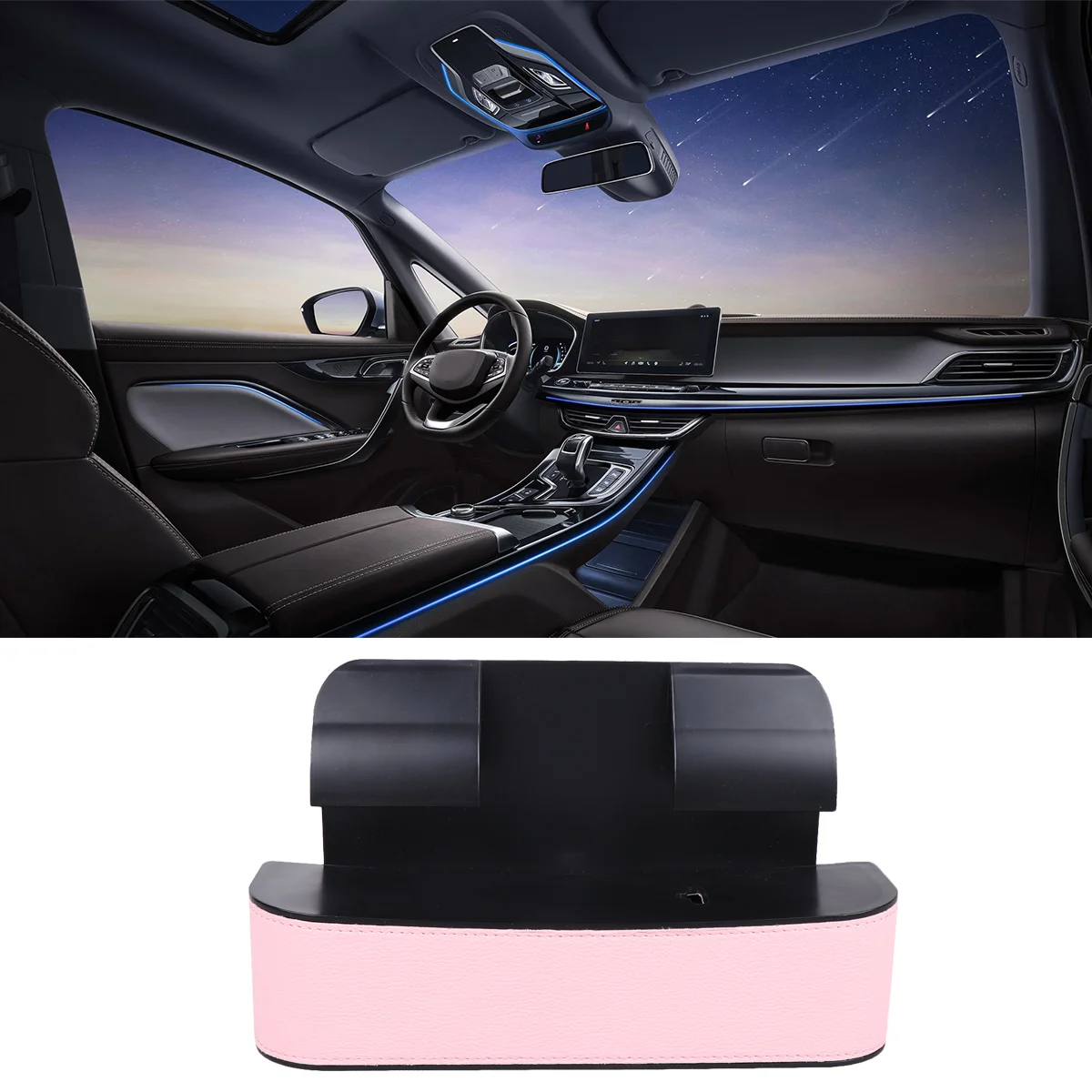 

The Seat Filler Car Cup Holder Car Storage Box Organizer Front Gap Filler Car Pockets Car Caddy Interior Accessories