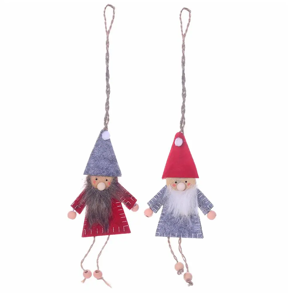 

Lovely Christmas Pendant Old Man Non-woven Fabric Collectible Doll Xmas Tree Ornament Home Garden Party Decoration