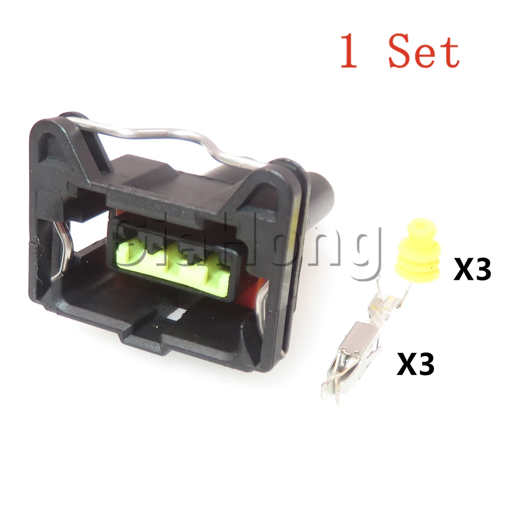 

1 комплект, 3-сторонний Флюоресцентный Датчик положения коленчатого вала, герметичная розетка, пластиковый корпус двигателя без использования автомобиля, разъем 368000-1 85205-1