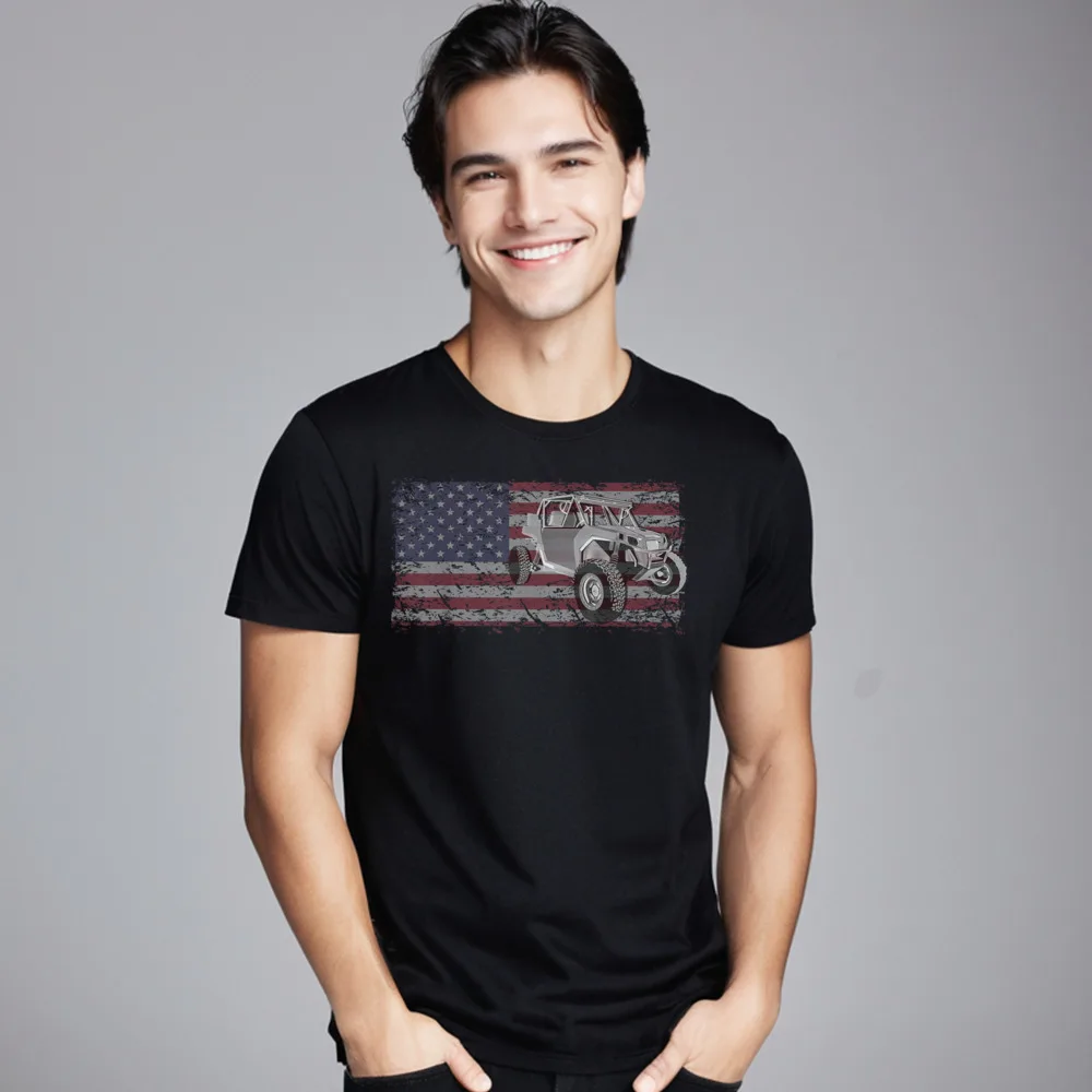 Футболки SXS UTV side by Crewneck Топы и футболки на НОВЫЙ ГОД Смешные с короткими рукавами