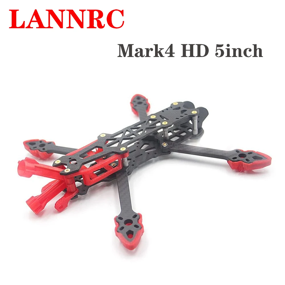 

LANNRC Mark4 HD 5inch FPV Frame 224mm Wheelbase 5mm Arm Compatible 22-23 Brushless Motor 5-6inch Propeller for RC Racing Drone