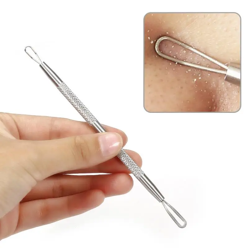 Stainless Steel Acne Treatment Removal Needles Pimple Blackhead Comedone Remover Tools Spoon Face Be