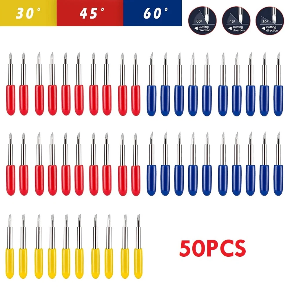 

50 шт. 30/45/60 градусов сменные лезвия для плоттера Roland Cricut режущие инструменты для ткани кожи