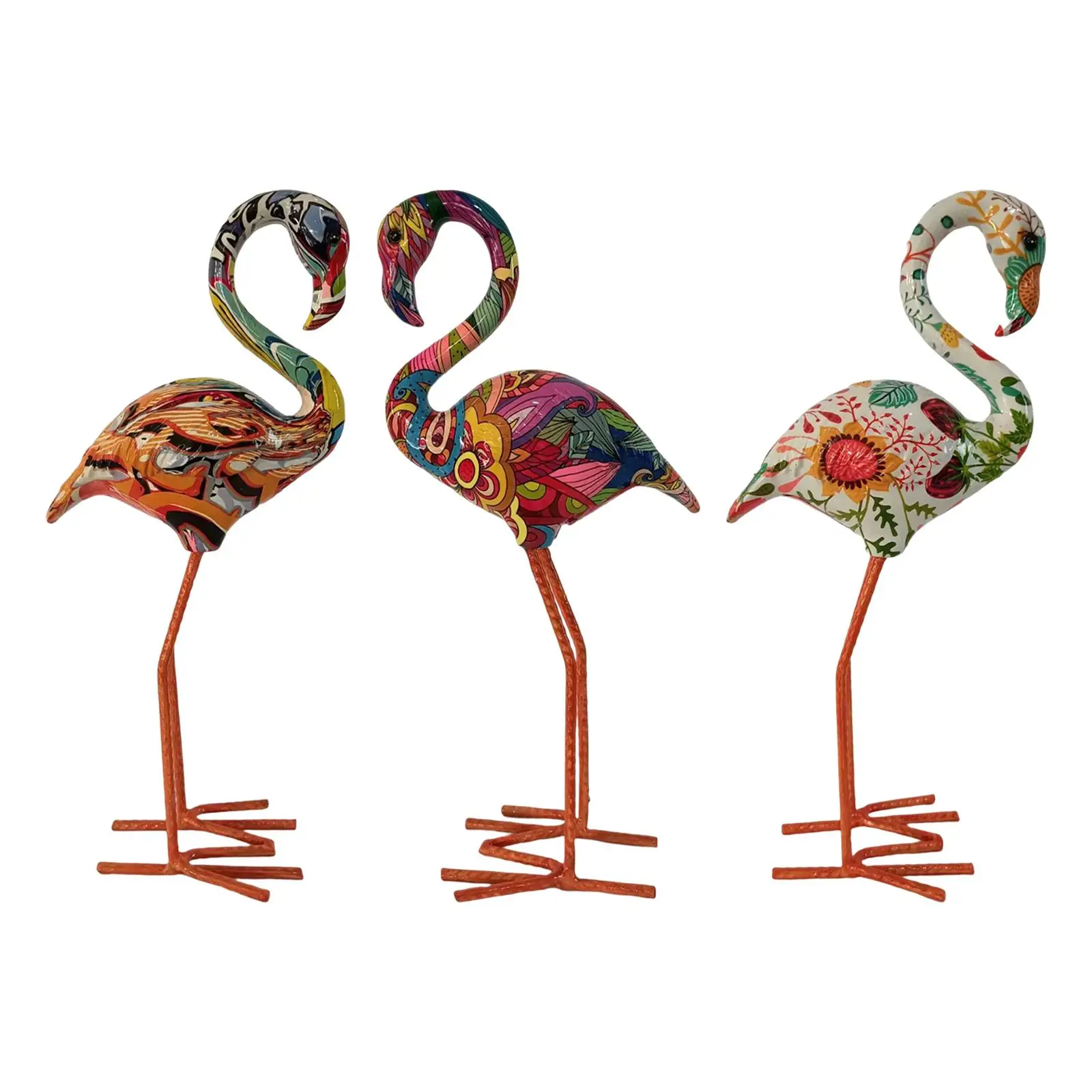 

Flamingo Garden Statue Birds Sculptures Backyard Collectible Resin Figurines for Housewarming Sidewalks Yard Flowerbed Summer