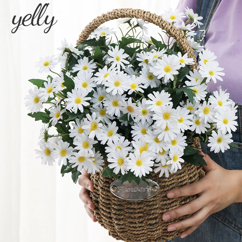 

5 pcs 9 Head Artificial Flowers Daisies Bouquet Dutch Chrysanthemum Chamomile Cosmos Living Room Decoration Ornaments
