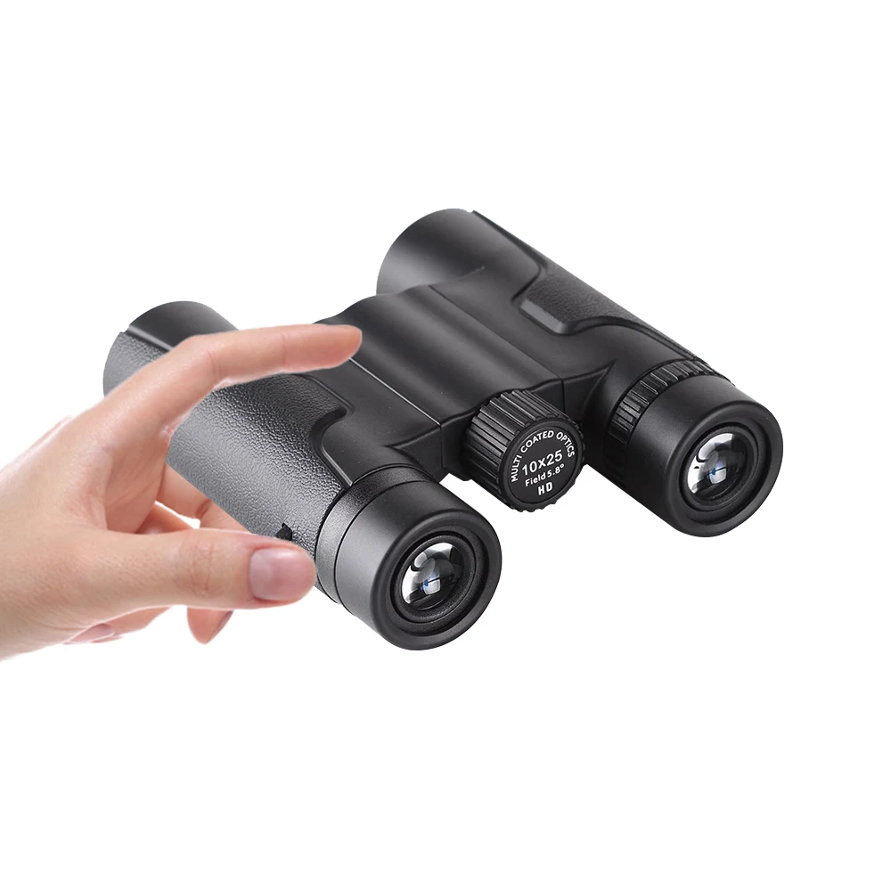 10x25 Small Pocket Binoculars Compact and Lightweight Telescopio for Adults Kids Bird Watching