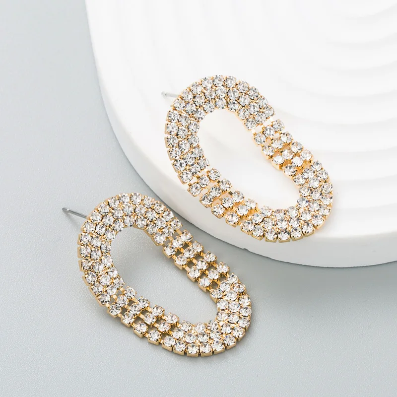 

Luxury Wedding Full Rhinestones Pink White Statement Women Bridal Crystals Accessories