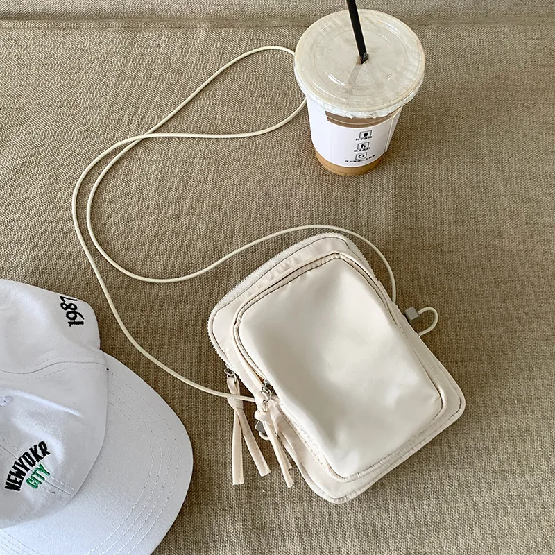 

Korean Style New Nylon Mobile Phone Macaron Fresh Style Crossbody Thin Waist Bag All-match Shoulder Bag