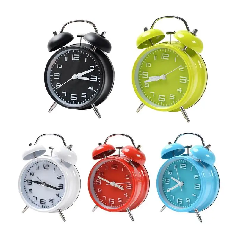 

Retro Alarm Clock Old Fashioned Alarm Clock With Backlight Battery Powered Portable Alarm Clock Round Desktop Alarm Clocks